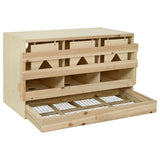 Chicken Laying Nest 3 Compartments 96x40x45 cm Solid Pine Wood 170656