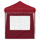 Pop-up Party Tent 195 x 195 x 245 cm Burgundy Oxford Fabric 42019730