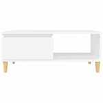 ZNTS Coffee Table White 90x50x36.5 cm Engineered Wood 821044