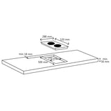 Induction Hob with 2 Burners Touch Control Glass 3500 W 50786