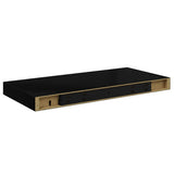 Floating Wall Shelves 4 pcs High Gloss Black 50x23x3.8 cm MDF 323768