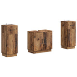 2 Piece Bathroom Cabinet Set HOORN Old Wood Engineered Wood 3418042