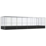 Aviary with Extension Silver 832x207x212 cm Steel 3214274