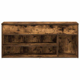 Shoe Bench Smoked Oak 102x30.5x45 cm Engineered Wood 859140