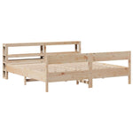 Bed Frame without Mattress 180x200 cm Super King Solid Wood Pine 3306177