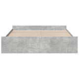 Bed Frame with Drawers without Mattress Concrete Grey 180x200 cm Super King 3280275