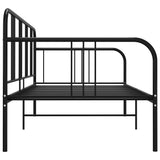 ZNTS Sofa Bed Frame without Mattress Black Metal 90x200 cm 324749