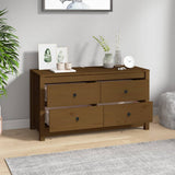 Side Cabinet Honey Brown 100x40x54 cm Solid Wood Pine 821777