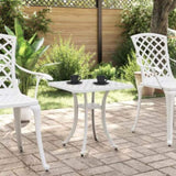 Garden Table White 53x53x53 cm Cast Aluminium 4002821