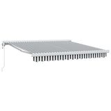 Retractable Awning Anthracite and White 3x2.5 m Fabric&Aluminium 3216133