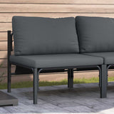 Outdoor Furniture with Cushion Anthracite 80 x 80 x 71 cm Steel 42009985