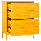 Chest of Drawers Mustard Yellow 80x35x101.5 cm Steel 336200