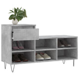 Shoe Cabinet Concrete Grey 102x36x60 cm Engineered Wood 831368