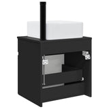 Wall-mounted Sink Vanity Black 49 x 41 x 63 cm Engineered Wood 890563