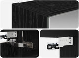 Bathroom Mirror Cabinet with Door Black Oak 40 x 10.5 x 60.5 cm 889024