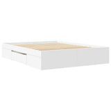 Bed Frame without Mattress White 160x200 cm Engineered Wood 3295457