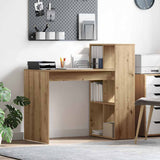 Desk with Shelf Artisan Oak 108 x 55 x 103.5 cm Engineered Wood 869465