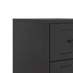 ZNTS Bedside Cabinets 2 pcs Black 36x39x43.5 cm Steel 846627