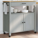 Kitchen Trolley MONZA 84x40x88.5 cm Solid Wood Pine 376107