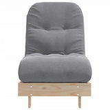 Futon Sofa Bed with Mattress 60x206x11 cm Solid Wood Pine 846746