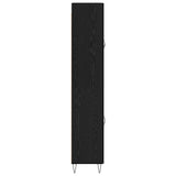Highboard 2 pcs Black Oak Engineered Wood and Glass 3403167