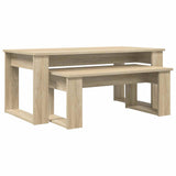 Coffee Table Set 2 pcs Sonoma Oak Engineered Wood 8000134