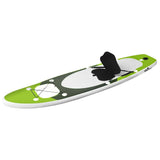 Inflatable Stand Up Paddle Board Set Green 330x76x10 cm 93387
