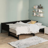 Pull-out Day Bed without Mattress Black 2x cm 820256