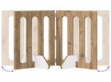 Folding Pet Fence 4 pcs Artisan Oak 201 x 38 x 70 cm 8005970