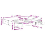 Storage Bed Frame Artisan oak 140 x 200 cm Engineered wood 3335300