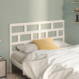 Bed Headboard White 156x4x100 cm Solid Wood Pine 814200