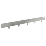 Lawn Edging 20 pcs 100 x 12 cm Steel Silver 8008539