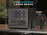 42L 16-Bottle Wine Cooler Fridge - Black T3398P422796