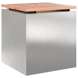 Garden Bench Silver 40 x 40 x 43 cm Stainless steel 874916