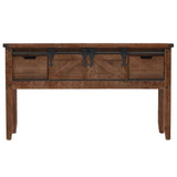 Console Table Solid Fir Wood 131x35.5x75 cm Brown 246121