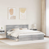 Bed Frame Grey Sonoma 180 x 200 cm Engineered wood 3407846