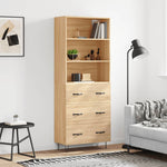 Highboard Sonoma Oak 69.5x34x180 cm Engineered Wood 3189376