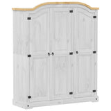 Wardrobe Corona White 151.5x52x186 cm Solid Wood Pine 4012159
