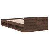 Bed Frame with Drawer without Mattress Brown Oak 90x200 cm 3280803