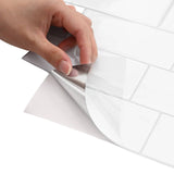 Decorative Stickers 20 pcs White Grey 29 x 21 cm 42046133