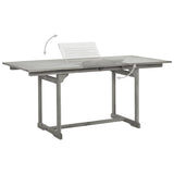 Garden Dining Set Grey Solid Acacia wood Standard Extendable 3079655