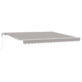 Retractable Awning Manual Light Grey 400 x 300 cm Fabric 3330641