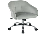46-56 cm Velvet-feel Office Chair - Grey T3398P377436
