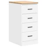 Garage Storage Cabinet White 40x51x85 cm Solid Wood Pine 860589