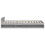 Bed Frame with Drawer without Mattress Grey Sonoma 90x200 cm 3280802