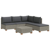 6 pcs Rattan Lounge Set with Cushions GENDT Natural Rattan 3429871