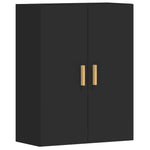 Wall Mounted Cabinets 2 pcs Black Engineered Wood 3197874