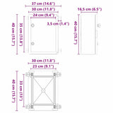 Control Cabinet Grey 37 x 16.5 x 40 cm ABS Plastic 4106511
