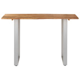 ZNTS Dining Table 118x58x76 cm Solid Acacia Wood 286479