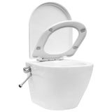 Wall Hung Rimless Toilet with Concealed Cistern Ceramic White 3055348